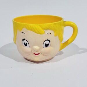 Vintage 1970s Campbell Soup Dolly Dingle Character‎ Face Mug Cup Plastic